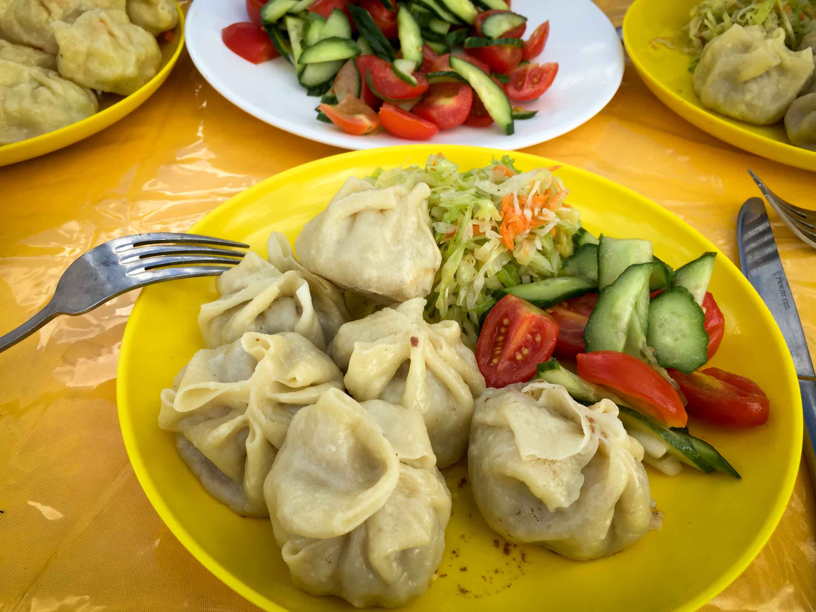 Camping food in Mongolia 