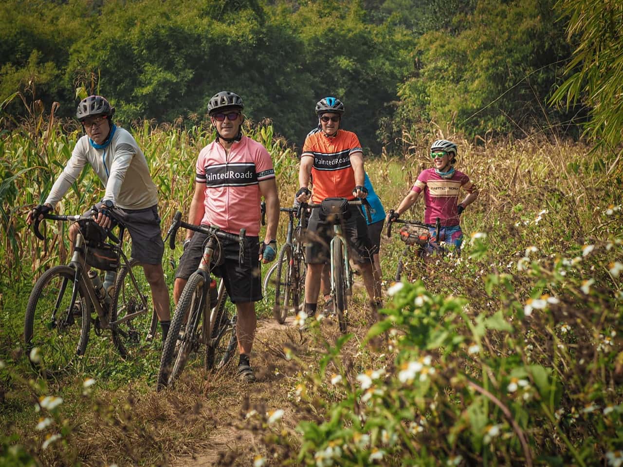 gravel cyclists lost in Thailand
